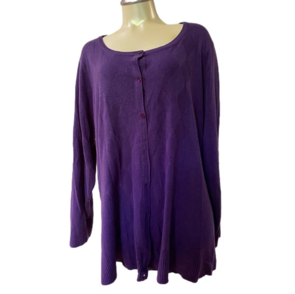 CARROLL Reed Soft Purple Cardigan, Lady’s Size 3X, EUC - Picture 1 of 1
